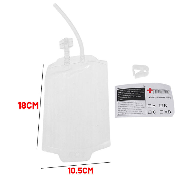 Reusable IV Blood Bags Halloween Haunted House Energy Drink Container AU