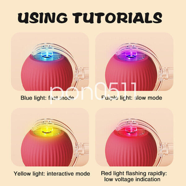 Automatic Rolling Ball Smart Cat Dog Toy Electric Pet Self-moving Kitten Game