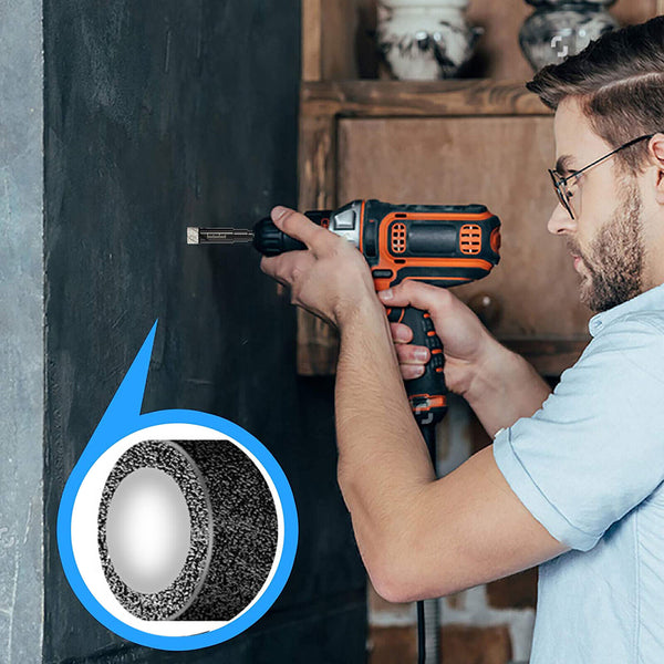 2pcs Dry Diamond Drill Bits 6/8mm For Porcelain Glass Tile Ceramic Marble Black