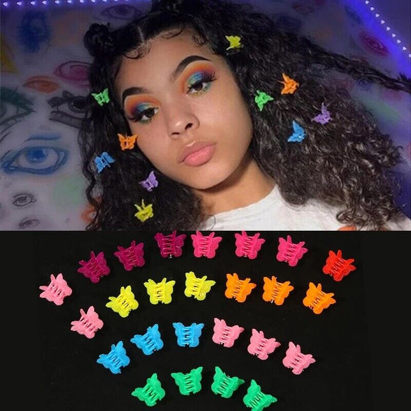 100-500x Mini Hair Clips Girl Hairpin Clamp Plastic Claws Mix Colour Ladies Kids