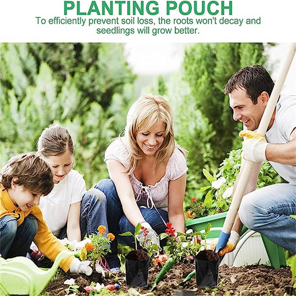 300PCS Plant Grow Bags PE Seedling Nursery Bags with Breathable Drainage Holes