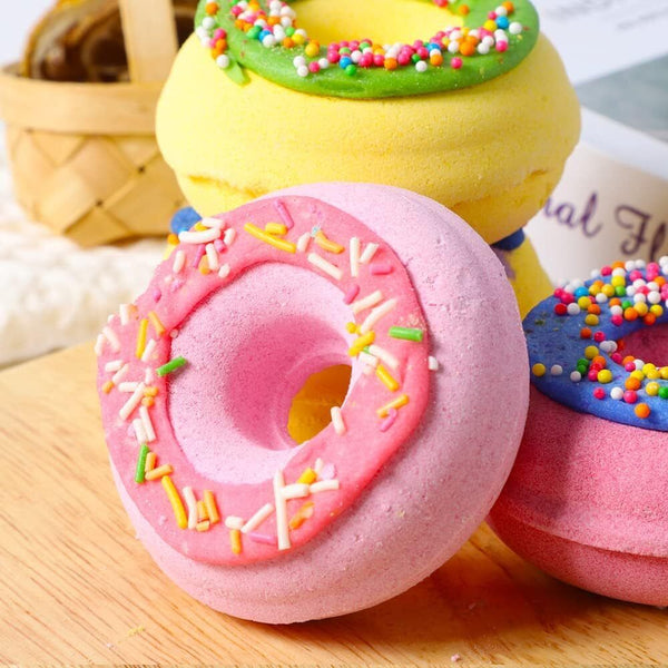 Donut Bath Bombs Bubble Bathbomb Aroma Shower Steamer Aromatherapy Essential Oil