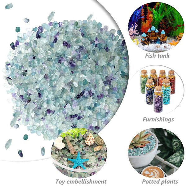 100G-1KG Fluorite Crystal Chip BULK Natural Gemstone Polished Mini Crystal Stone