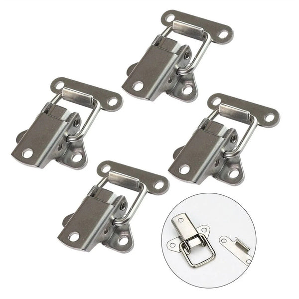 4 X Stainless Steel Clasp Case Clip Loop Suitcase Box Trunk Latch Lock Guitar AU
