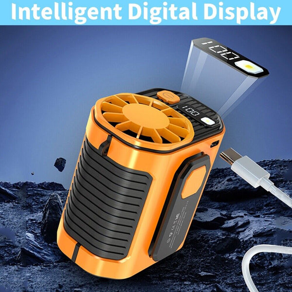 Portable Belt Fan Cooling Outdoor Personal Waist Clip Fans USB Electric Cooler
