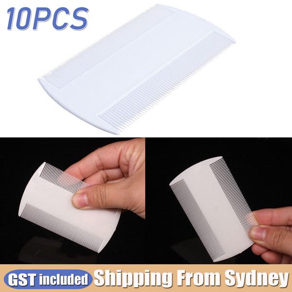 10PCS Fine Tooth Nit Comb Pet Fur Hair Flea Egg Double Sided Head Removal Brush