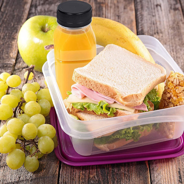 250ml Square Juice Bottle Clear Plastic Refillable Empty Water Drink Bottles