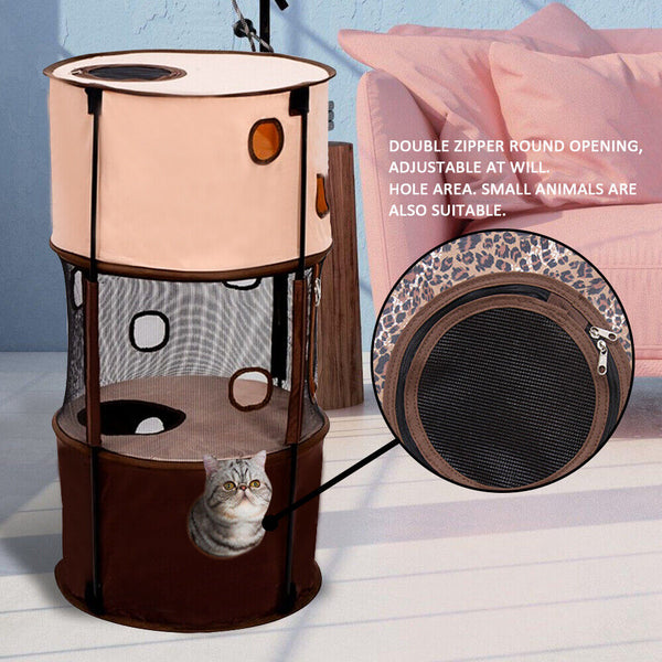 Cat climbing cat cage frame tent pet tree shelf cat pet cat house 3 layer house