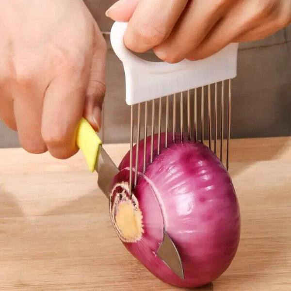 Food Slice Assistant Onion Slicer Cutter Fish Meat Potato Vegetable Holder Tool