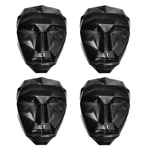 Halloween mask - all four geometric guard mask styles laid out together