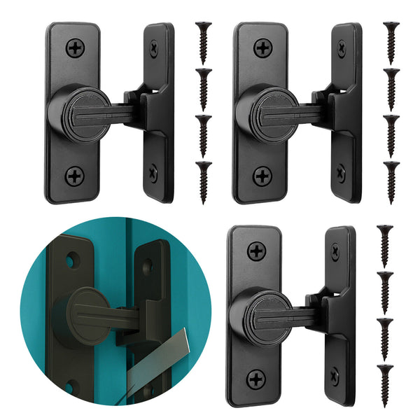 Barn Door Lock Heavy Duty Sliding Barn Door Latch Lock 90Degree Gate Latch Kit