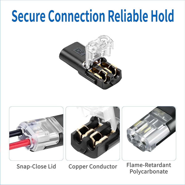 60PCS 2Pin Way Plug Car Electrical Connector Wire Cable Automotive Waterproof