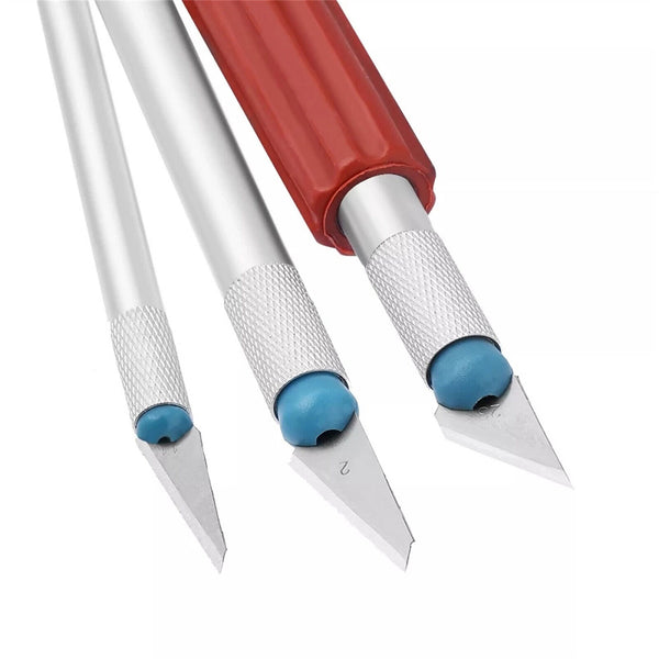 16 PCS Hobby Knife Kit Set Modelling Pen Knife Blades Art Craft Stencil Knives