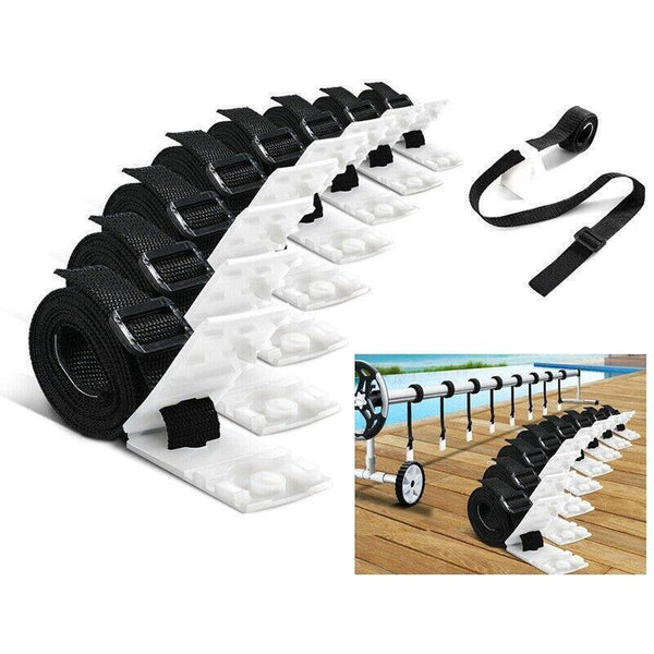 Pool Cover Roller Attachment Straps Kit 8PCS for Swimming Solar Pool Stock AU