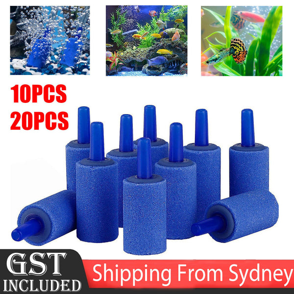 Blue Aquarium Fish Tank Aerator Air Stone Diffuser Oxygen Bubbles Pump