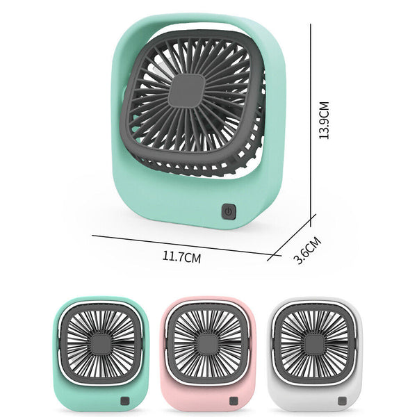 Mini Fan Air Cooler Portable Desk USB Charging Rechargeable Travel Camping AU