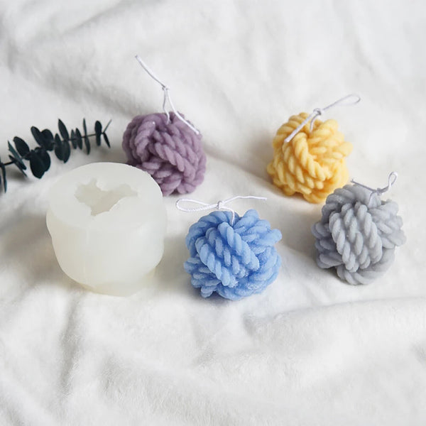 DIY Candles Mould Woolen Ball Wax Candle Mold Aromatherapy 3D Silicone Moulds AU