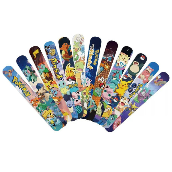 12PCS Pokemon Slap Band Bracelet Set Party Supplies Birthday Bag Favour