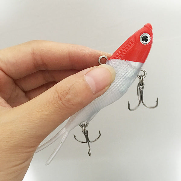 Soft Fish Lures Split Tail Lead Tackle Plastic Salmon Mackerel 21g AUS