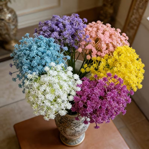 60PCS Artificial Baby’s Breath Gypsophila Silk Flowers Bouquet Decoration
