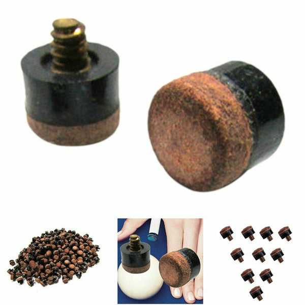 Commercial Quality Soft Pool Snooker Billiards CUE TIPS Screw On Type 10mm AU