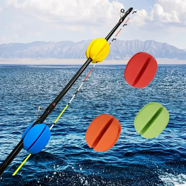 6PCS Silicone Fishing Rod Holder Non Slip 5 Hole Rod Gripper Organizer