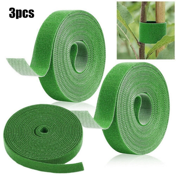 Roll Tie-Tape Plant Ties Hook Loop Garden Supports Bamboo Cane Wrap-Support