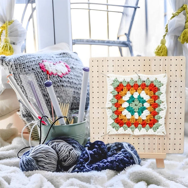 Crochet Blocking Board with 25 Rod Pins for Knitting and Crocheting Tool Kit AUS
