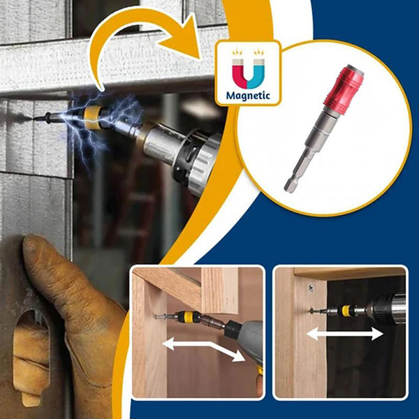 Magnetic Pivot Drill Bits Holder 6.35mm Impact Pivoting Swivel Screw Drill
