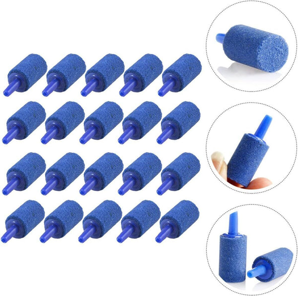 Blue Aquarium Fish Tank Aerator Air Stone Diffuser Oxygen Bubbles Pump
