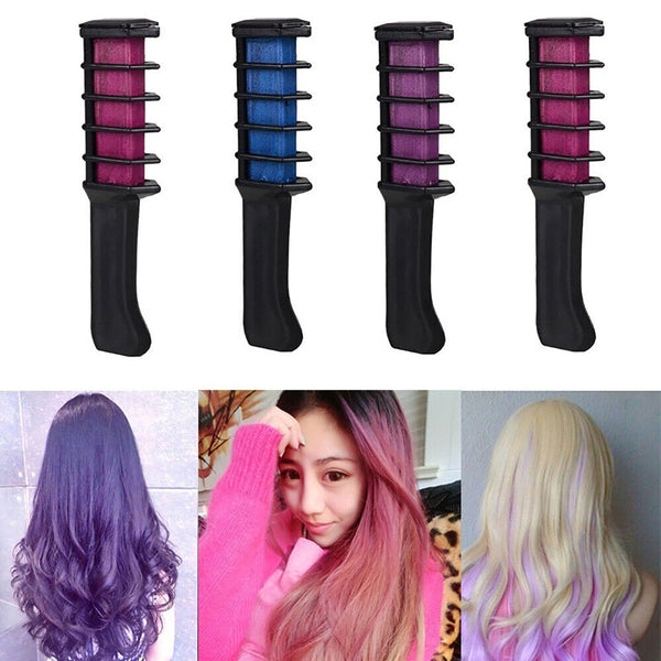 6PCS Temporary Gift Salon Set Party DIY Soft Dye Comb Hair Colour Chalk Pastels