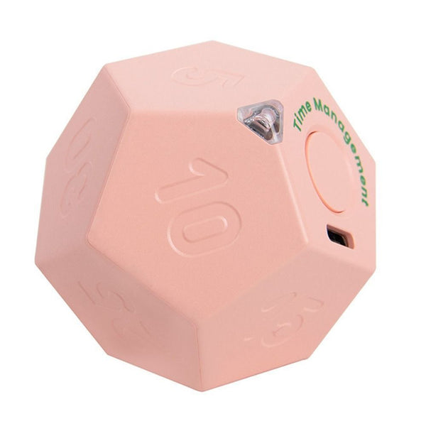 Cube Timer 450mAh Rechargeable Mini Time Management Cube Dodecagon Time Ball