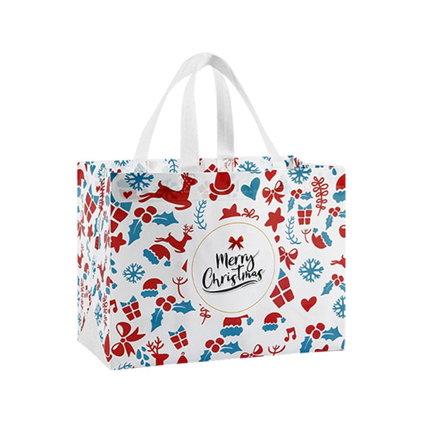 5/10PCS Christmas Gift Bag Storage Bag Tote Bag Reusable Non-woven Shopping Bag