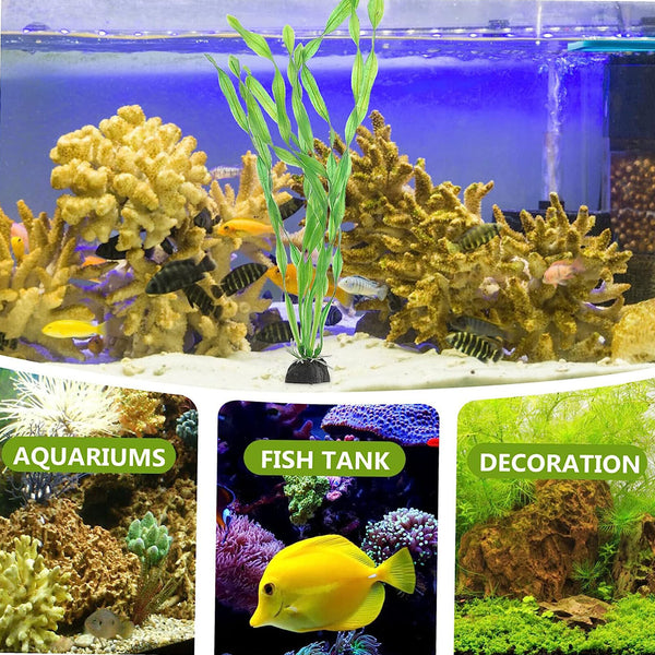 10/20PCS Artificial Plastic Water Grass Plants Fish Tank Decor Aquarium Ornament