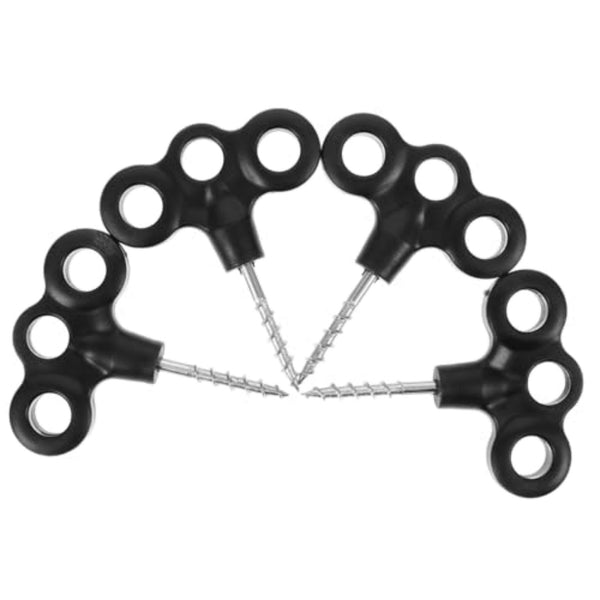 8pcs Screw Tent Stakes Black for Camping Hiking Backpacking Canopy Outdoor AUS