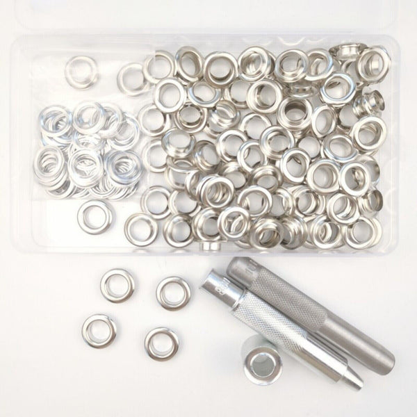 Brass Metal Eyelet Punch Die Kits Grommets Washer Leather Banner Eyelet Plier AU