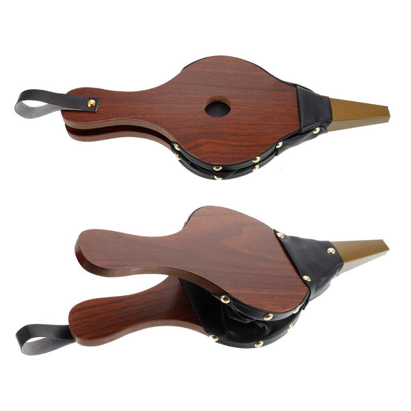 Fireplace Bellows Wooden Air Blower Cast Nozzle Hand Bellow Pump Fire Tool S/M/L