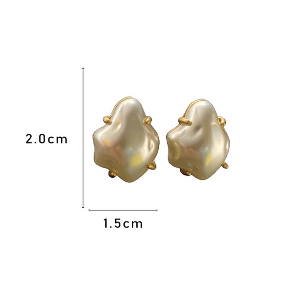 Vintage Irregular Earrings for Women Retro Studs Statement Jewelry Fashion Gift