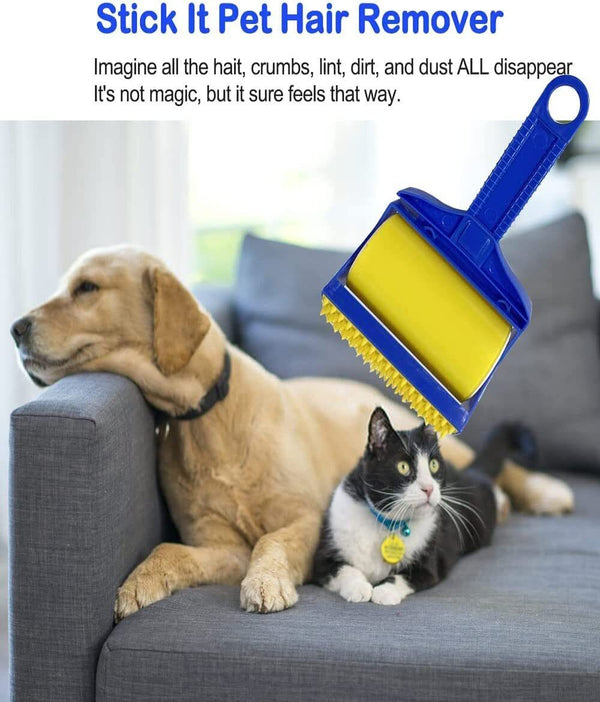 Handheld Stick It Roller Pet Hair Remover Reusable Washable Sticky Lint Roller