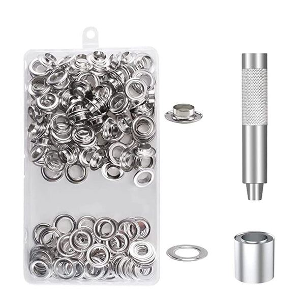 100 Sets Tarp Repair Kit 12mm Grommet Eyelet Punch Set Clothing  Leather Craft