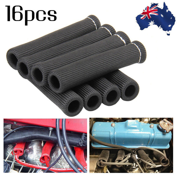 16 Pack Spark Plug Wire Lead Boot Cover Protector Sleeve Protect Plug Wire Caps