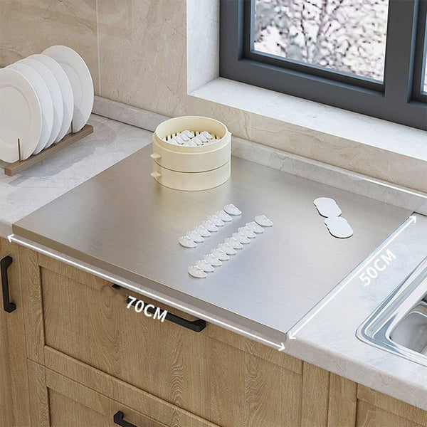 Stainless Steel Cutting Board Kitchen Chopping Multi Purpose Large Non Slip New
