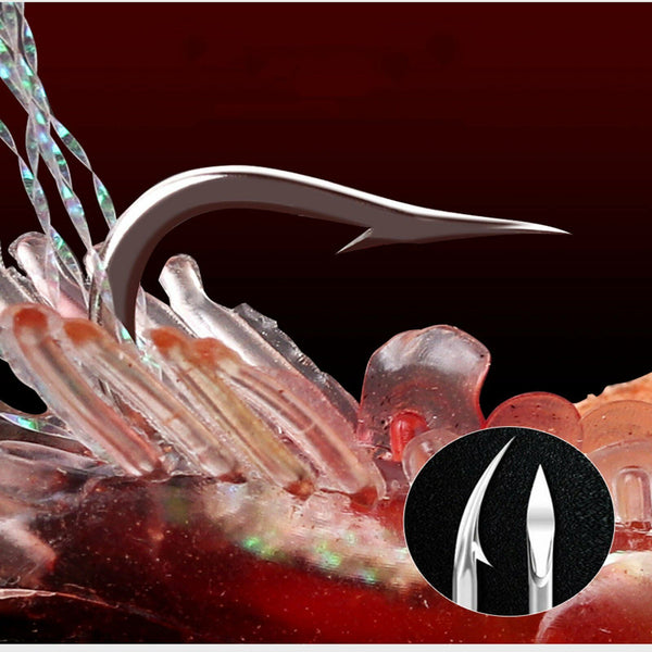 20x Soft Plastic Fishing Lures Tackle Prawn Shrimp Flathead Bream Cod Bass Glow