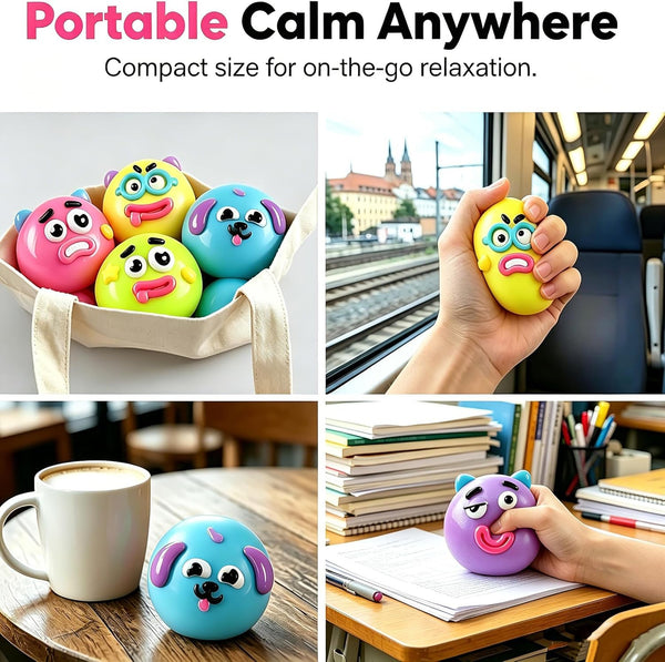 Smushers Face Squishy Stress Relief Toy Soft Slow Rising Sensory Squeeze Ball
