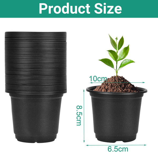 200PCS Plastic Plant Flower Pots Nursery Seedlings Growing Garden Plant Pots AU