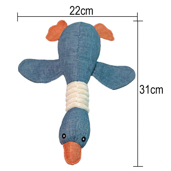 Pet Chew Dog Toys Toy Rope Squeaker Crinkle Rope Plush Squeaky Teething Puppy