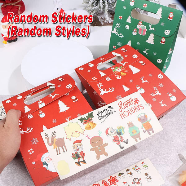 50PCS Christmas Candy Biscuit Packaging Box Small Gift Bag for Baking Hand Treat