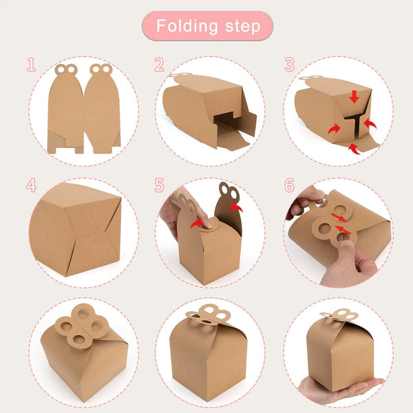 30PCS Candy Gift Boxes Wedding Party Favour Boxes Cardboard Treat Boxes Gold White Silver