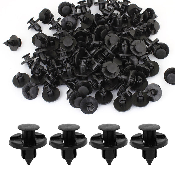 100pcs 8mm Hole Car Plastic Rivets Body Fastener Bumper Push Clips for Nissan