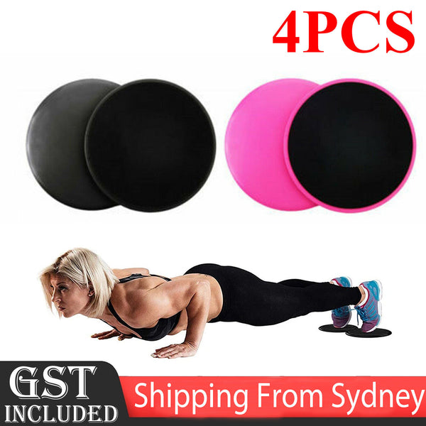 4PCS Gliding Sliding Discs Core Sliders Yoga Fitness Home Gym Exercise Stretch